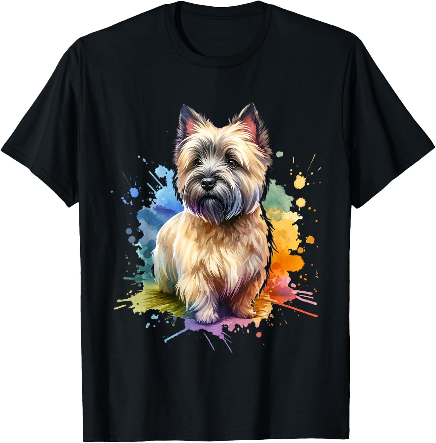 Cairn Terrier Dog Artwork T-Shirt - T-Shirt | Black