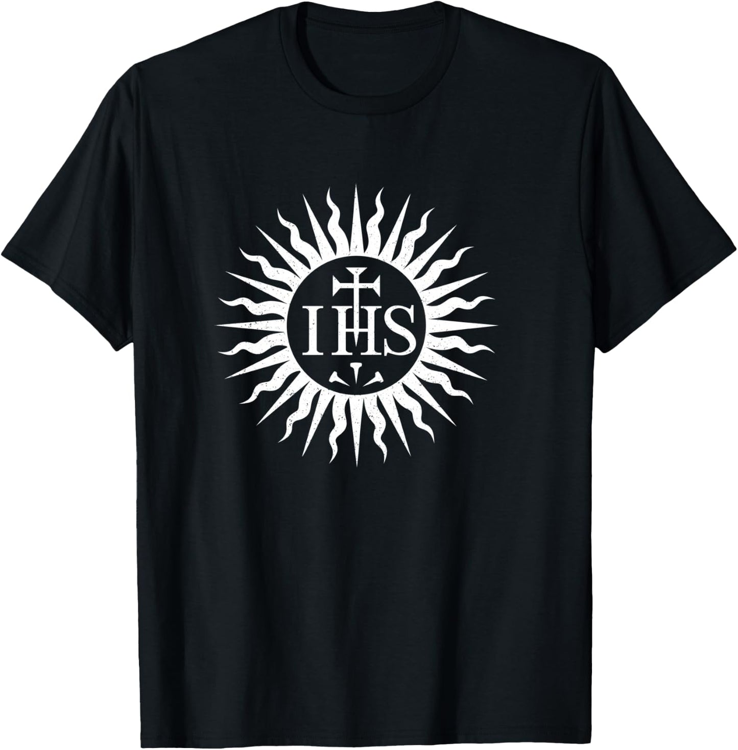 IHS Symbol Monogramme DE JÉSUS CHRISTOGRAMME Manche Longue T-Shirt - T-Shirt | Black