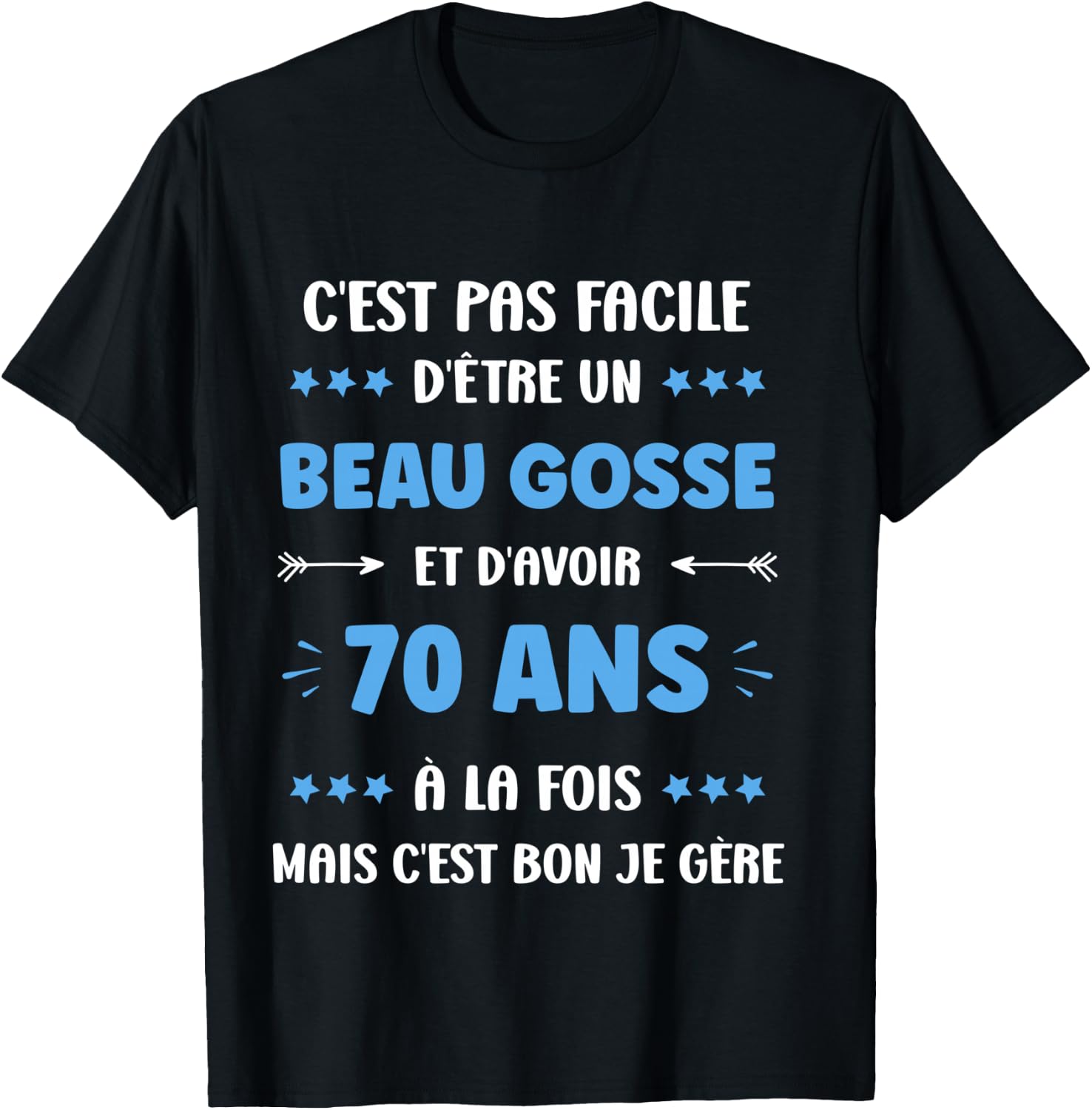 Humor 70th Birthday Man 70 Years , Black, S T-Shirt - T-Shirt | Black