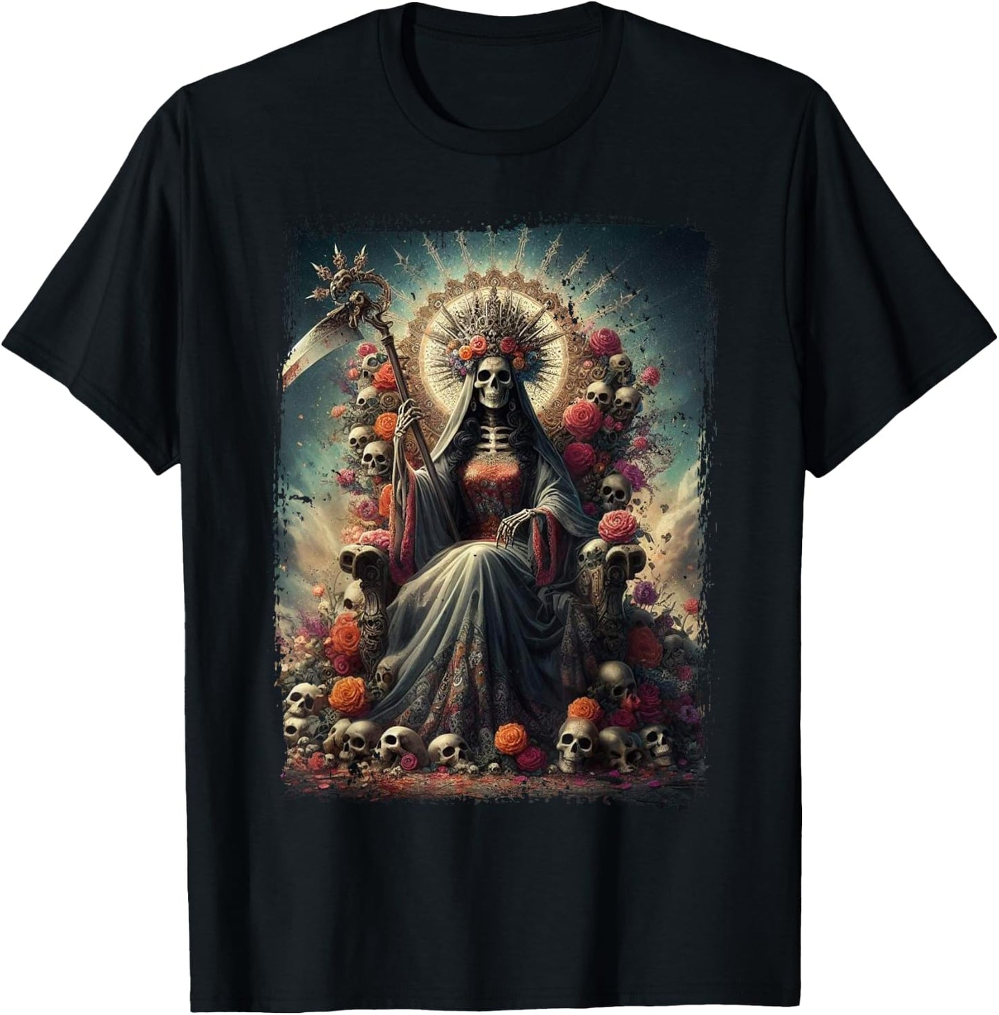 La Santa Muerte Heiliger Tod T-Shirt - T-Shirt | Black