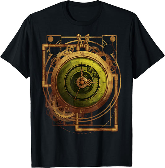 Steam Punk Pocket Watch Mechanical Steampunk Lover T-Shirt - T-Shirt | Black