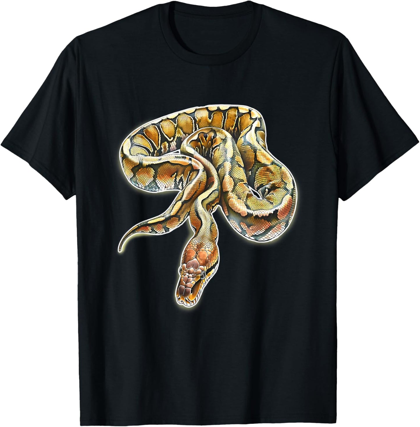 Burmese Python Snake Serpent T-Shirt - T-Shirt | Black