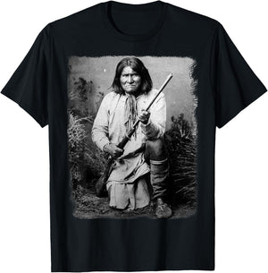 Geronimo t Shirt Warrior Native American T-Shirt - T-Shirt | Black