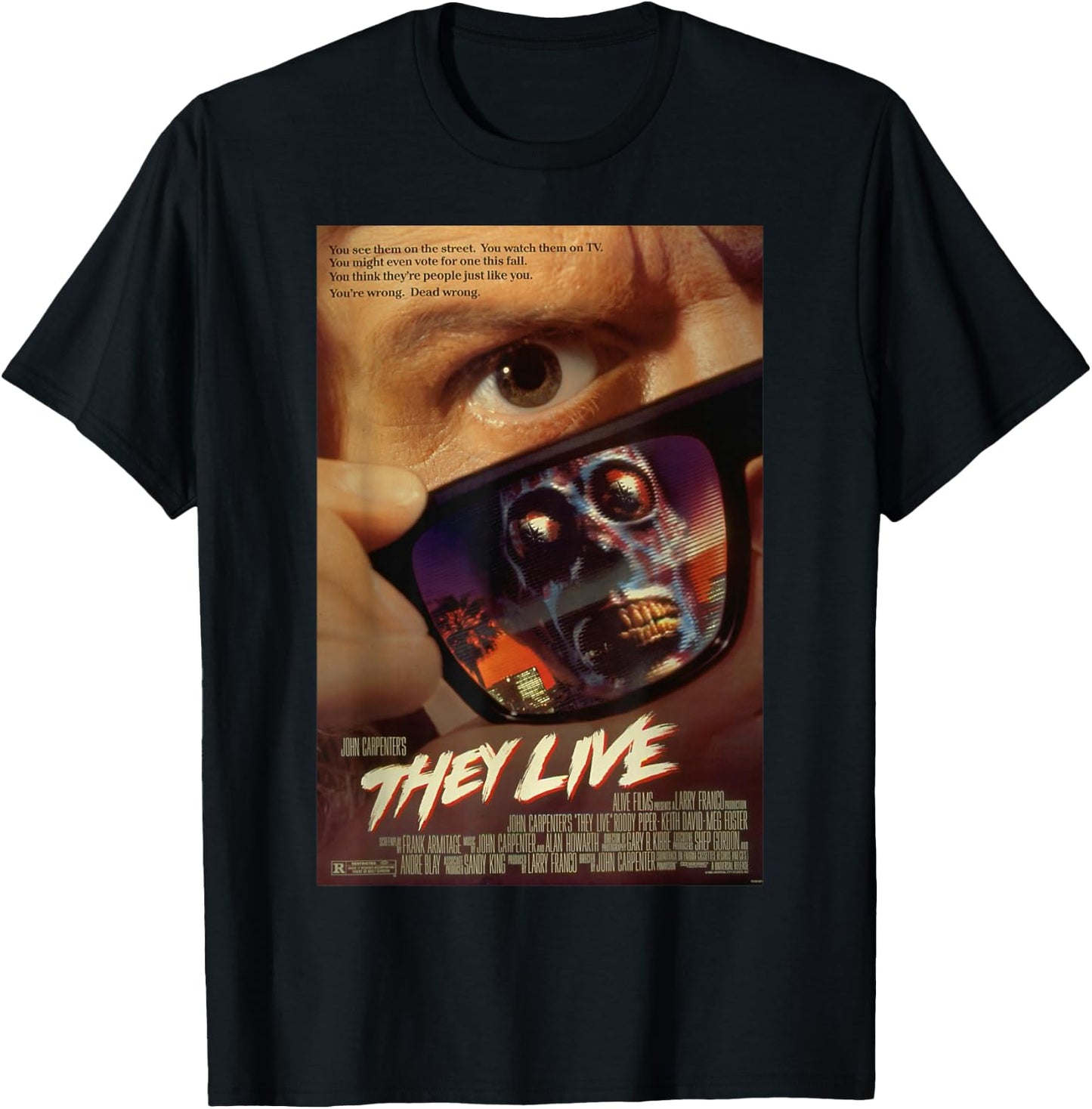 They Live Sunglasses Poster T-Shirt - T-Shirt | Black