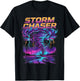 Tornado Chaser Storm Chasing Meteorologist Retro Wave T-Shirt - T-Shirt | Black
