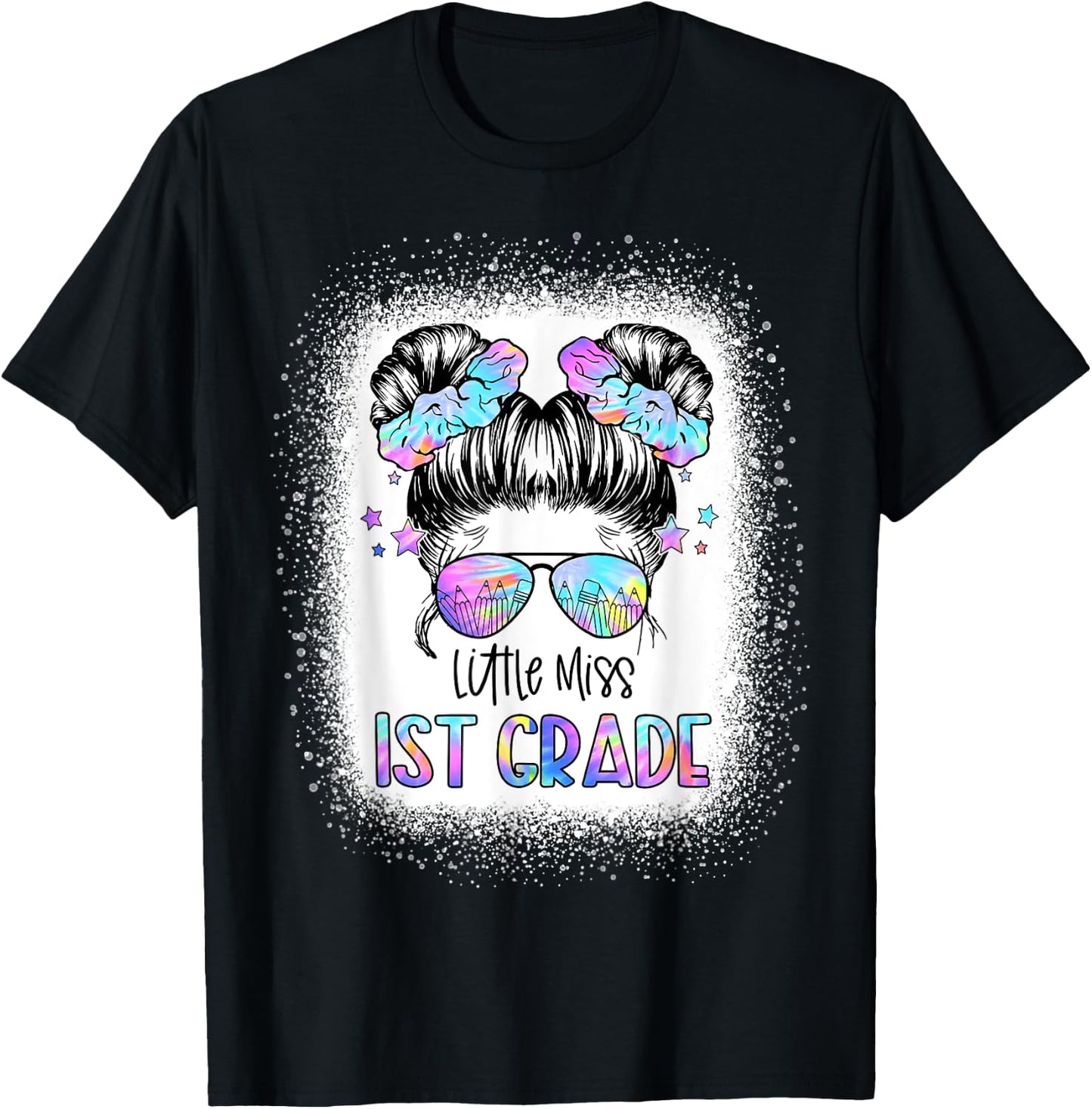 Little Miss 1st Grade First Day Of School First Grade Girls T-Shirt - T-Shirt | Black
