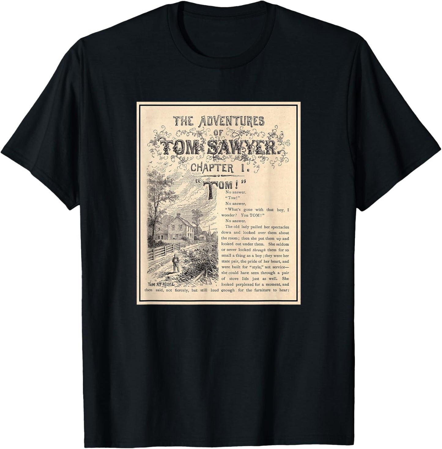 The Adventures of Tom Sawyer (1876) , Black, S T-Shirt - T-Shirt | Black