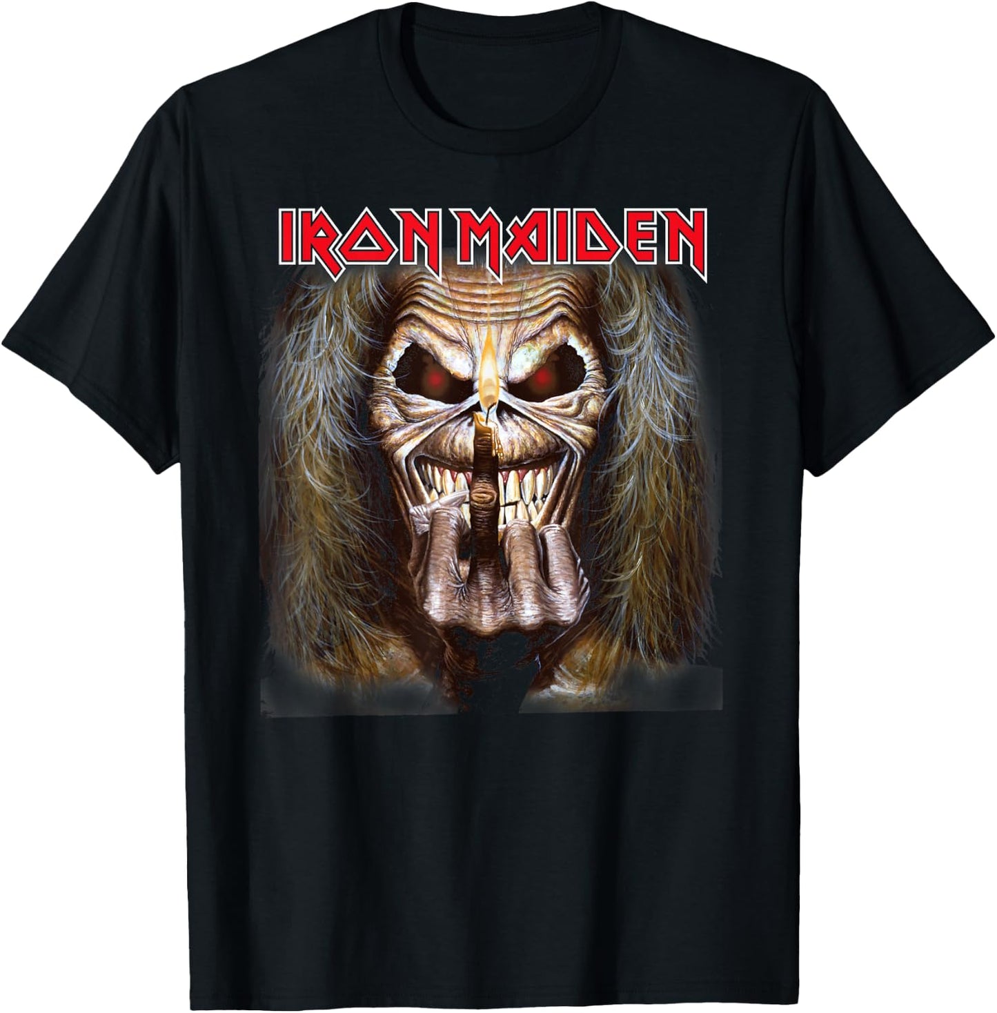 Iron Maiden - Candle Finger Eddie T-Shirt - T-Shirt | Black