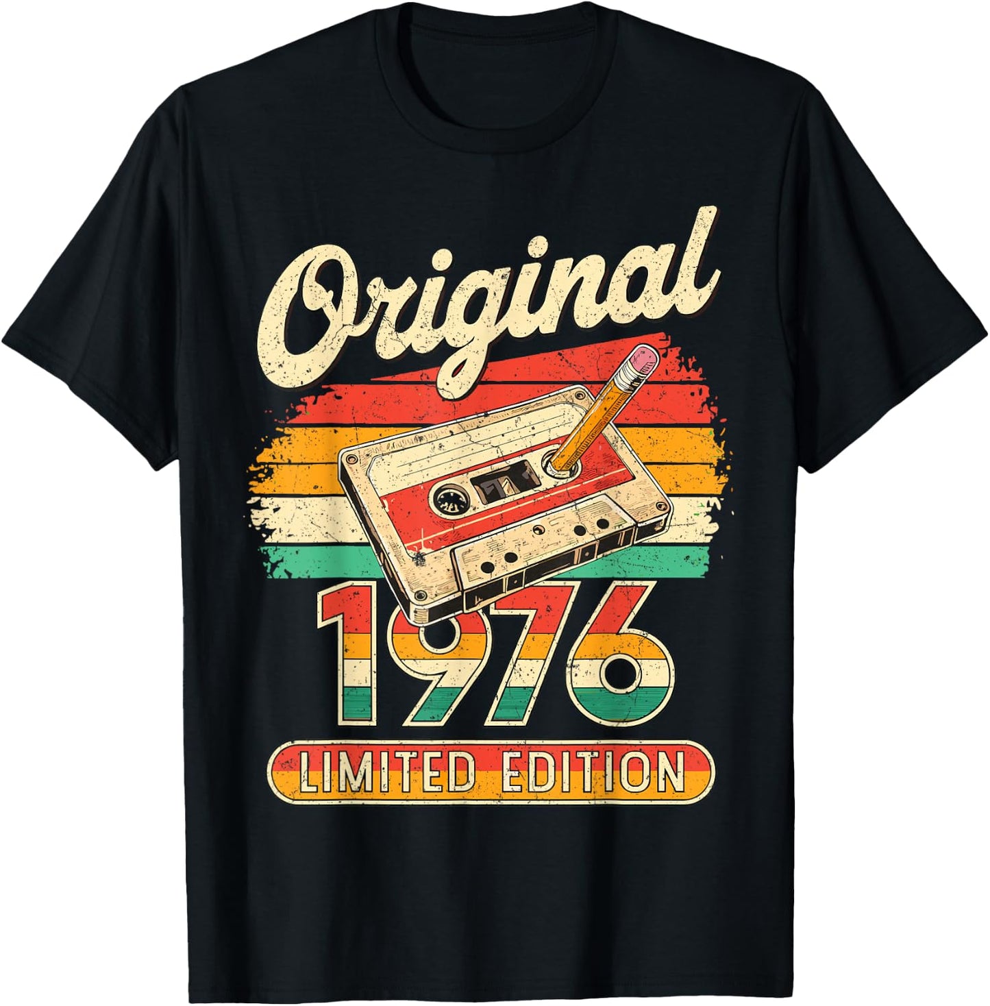 50. Geburtstag Mann Frau 50 Jahre Deko 1976 Geschenk Lustig T-Shirt - T-Shirt | Black