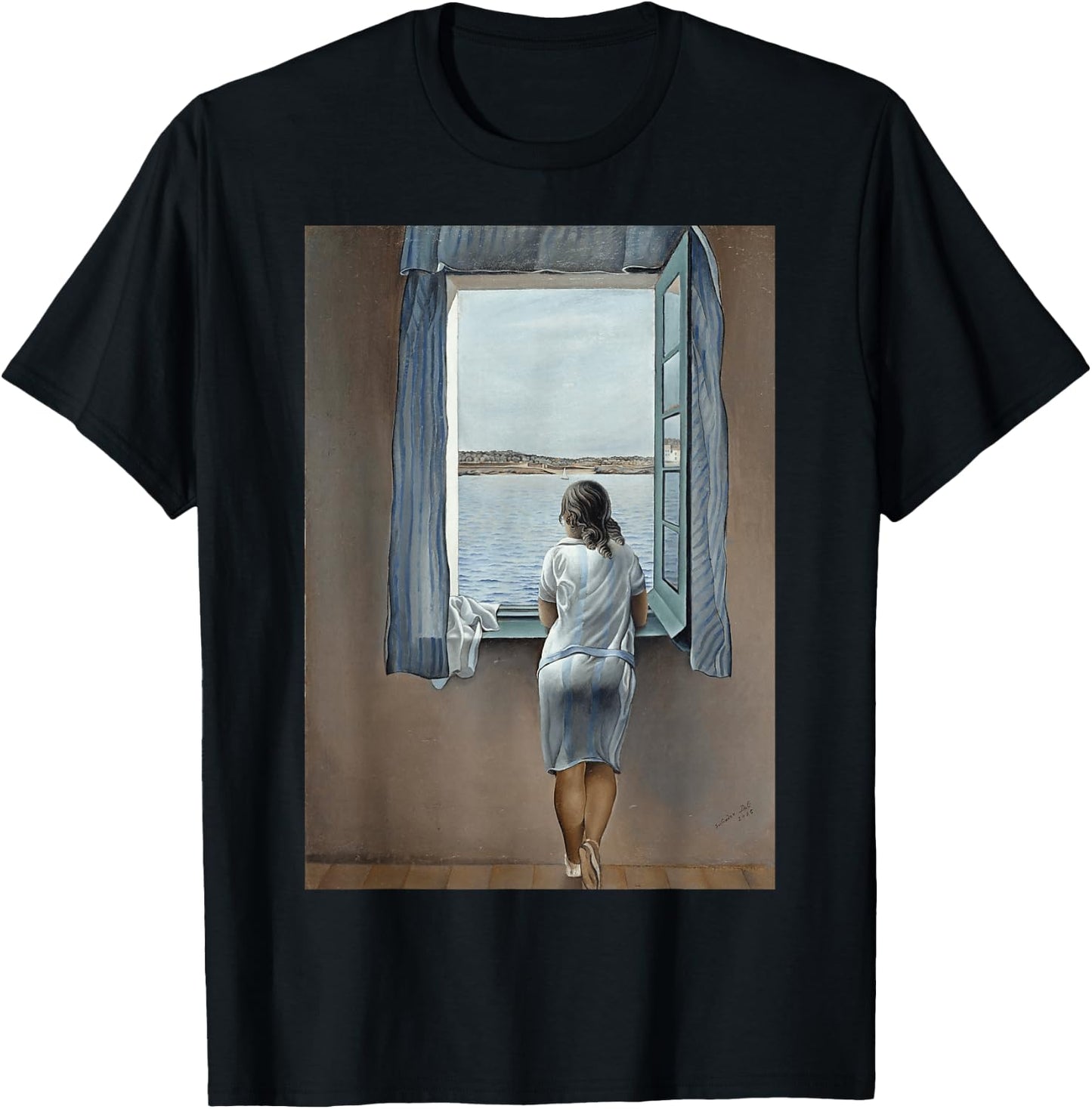 Junge Frau an einem Fenster von Dali T-Shirt - T-Shirt | Black