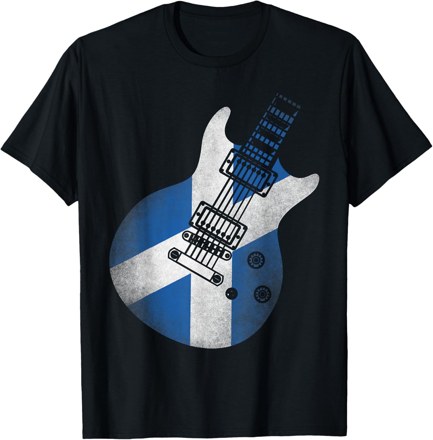 Guitar Flag Scotland T-Shirt - T-Shirt | Black