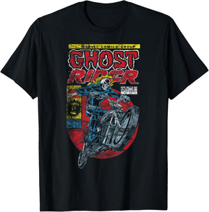 Marvel Ghost Rider Comic Cover , black, s T-Shirt - T-Shirt | Black