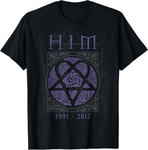 Ville Valo HeartGram Roses , black T-Shirt - T-Shirt | Black