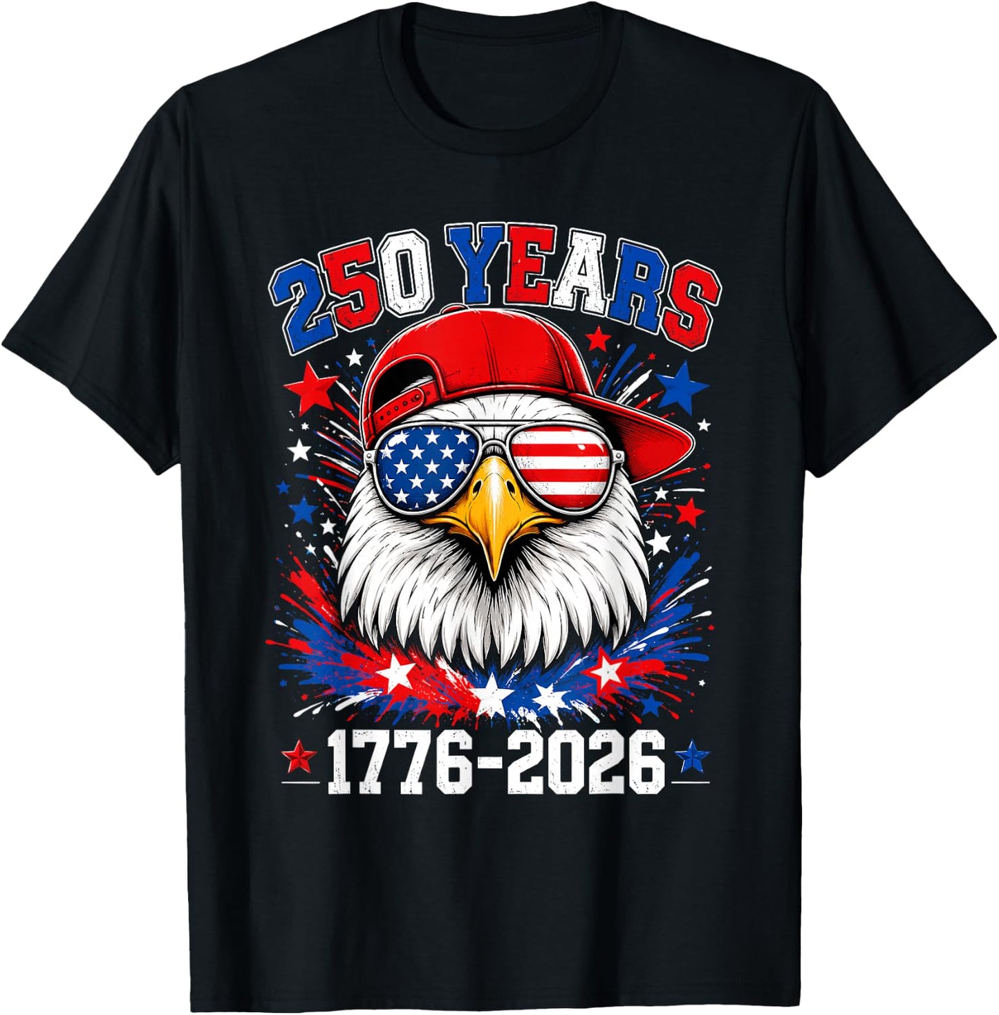 250th Anniversary USA Boys Kids Eagle 250 Years 4th of July T-Shirt - T-Shirt | Black