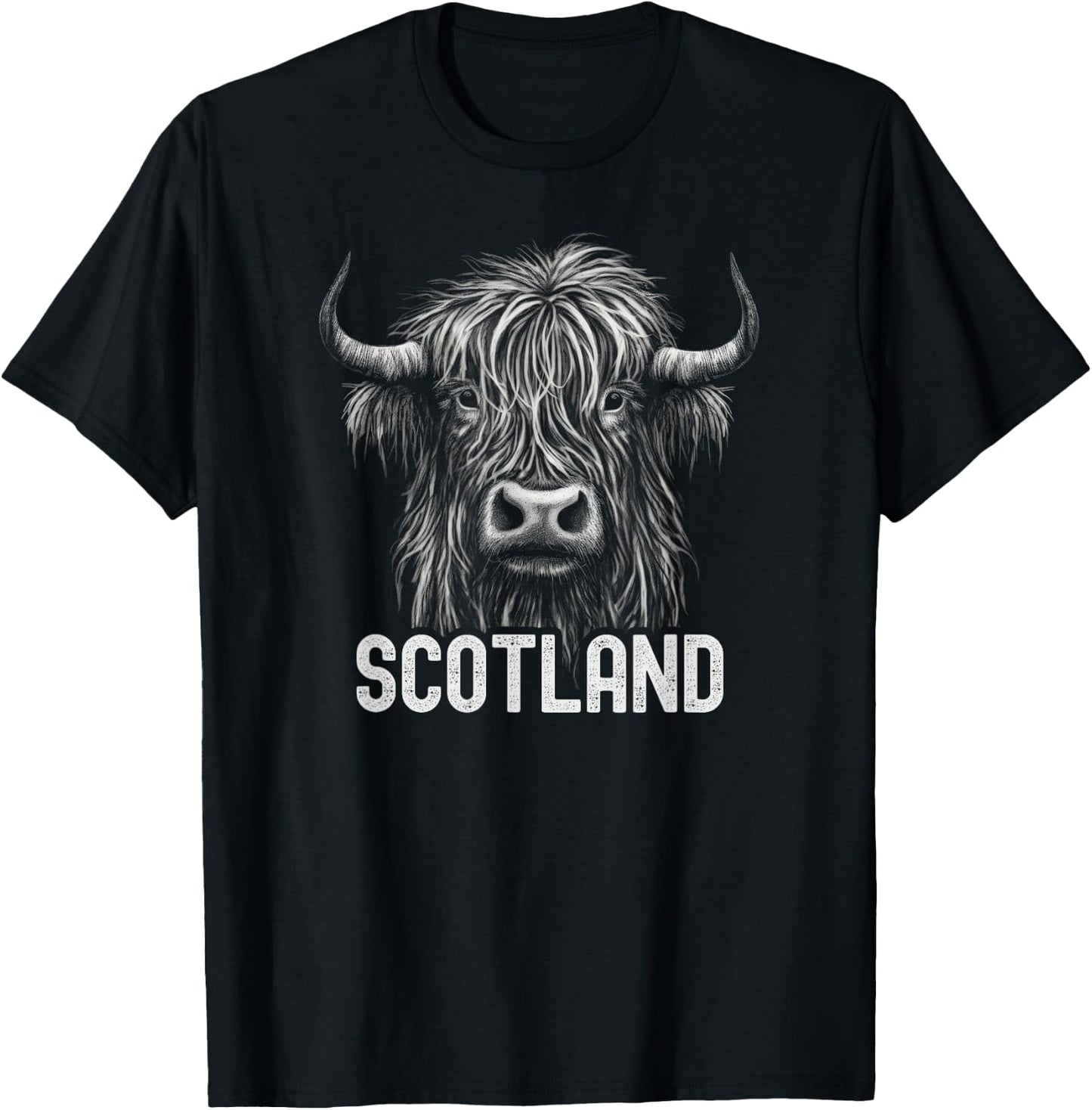 Scottish Highland Cow Scotland Trip T-Shirt - T-Shirt | Black