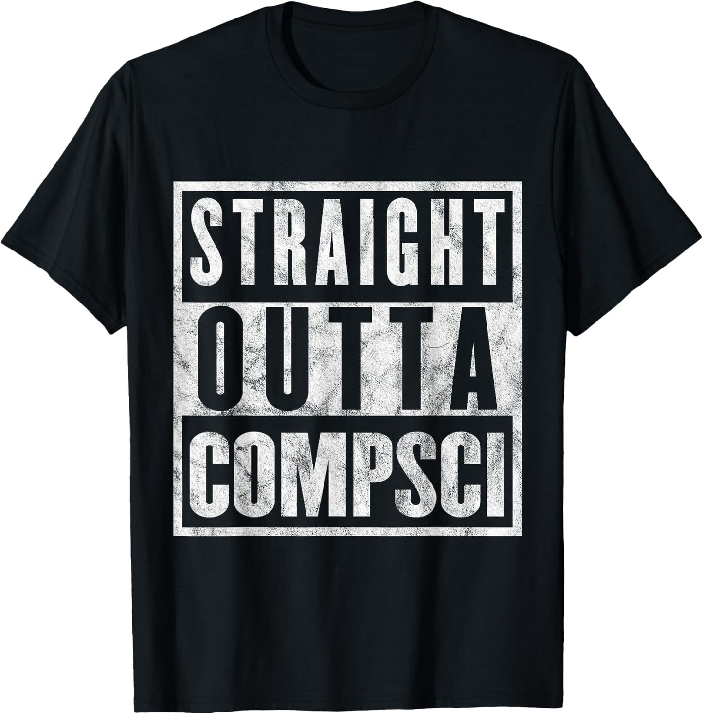 Straight Outta Comp Sci Parody Computer Science Gift T-Shirt - T-Shirt | Black