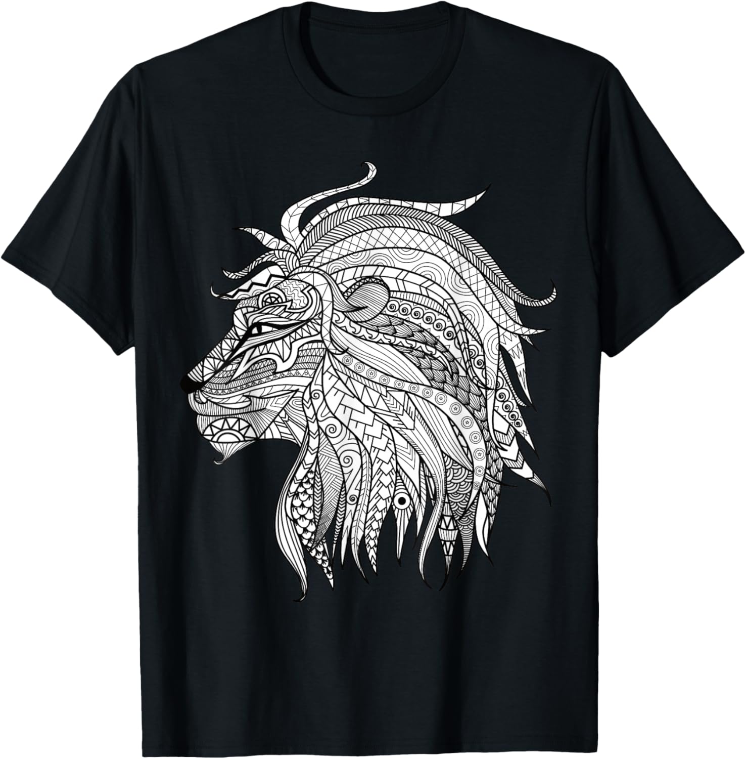 Lion Love - Color Your Own Colorific Design T-Shirt - T-Shirt | Black