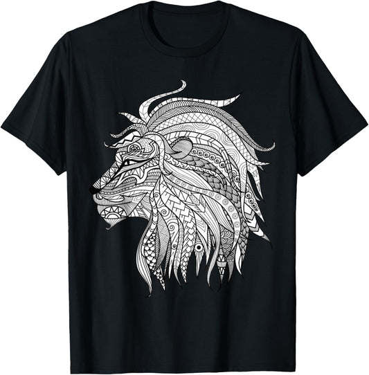 Lion Love - Color Your Own Colorific Design T-Shirt - T-Shirt | Black
