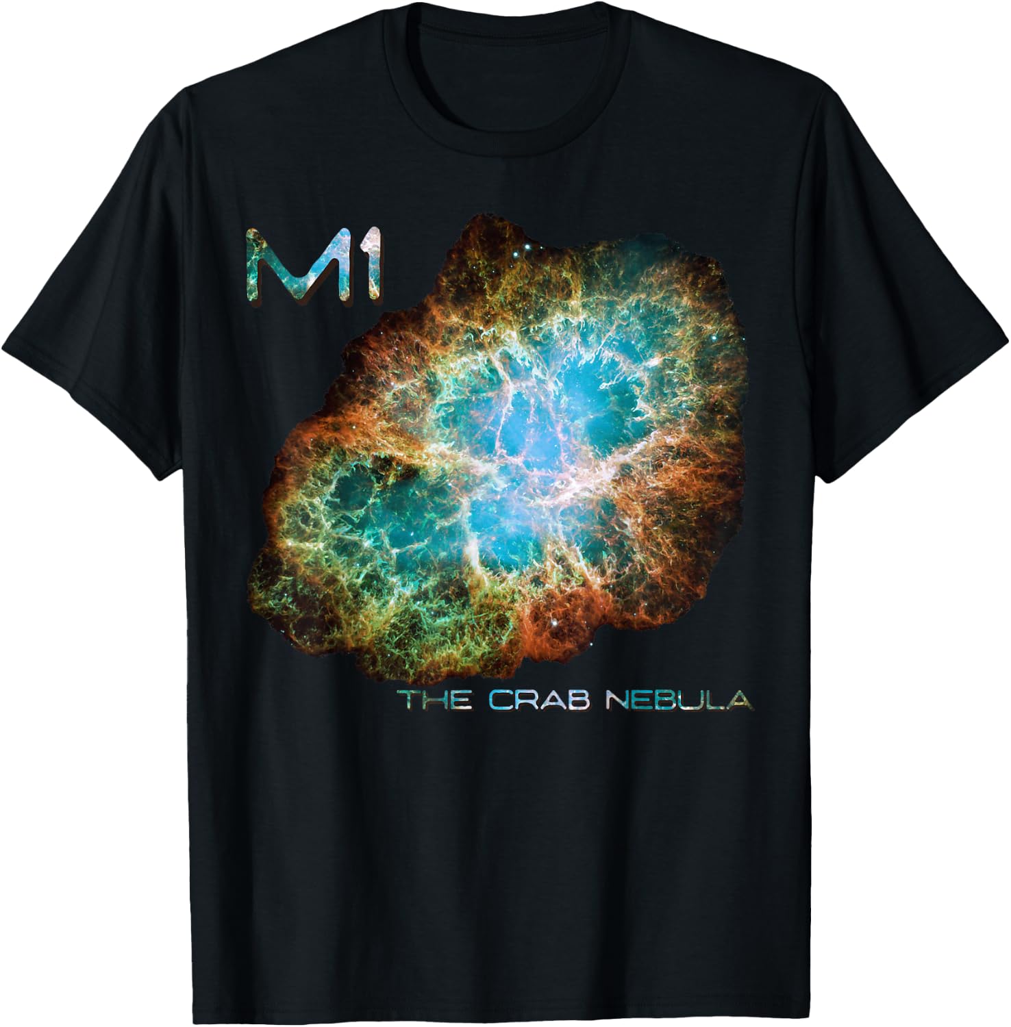 M1 The Crab Nebula Messier Object 1 Astronomy Astronaut T-Shirt - T-Shirt | Black