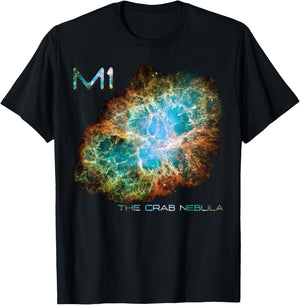 M1 The Crab Nebula Messier Object 1 Astronomy Astronaut T-Shirt - T-Shirt | Black