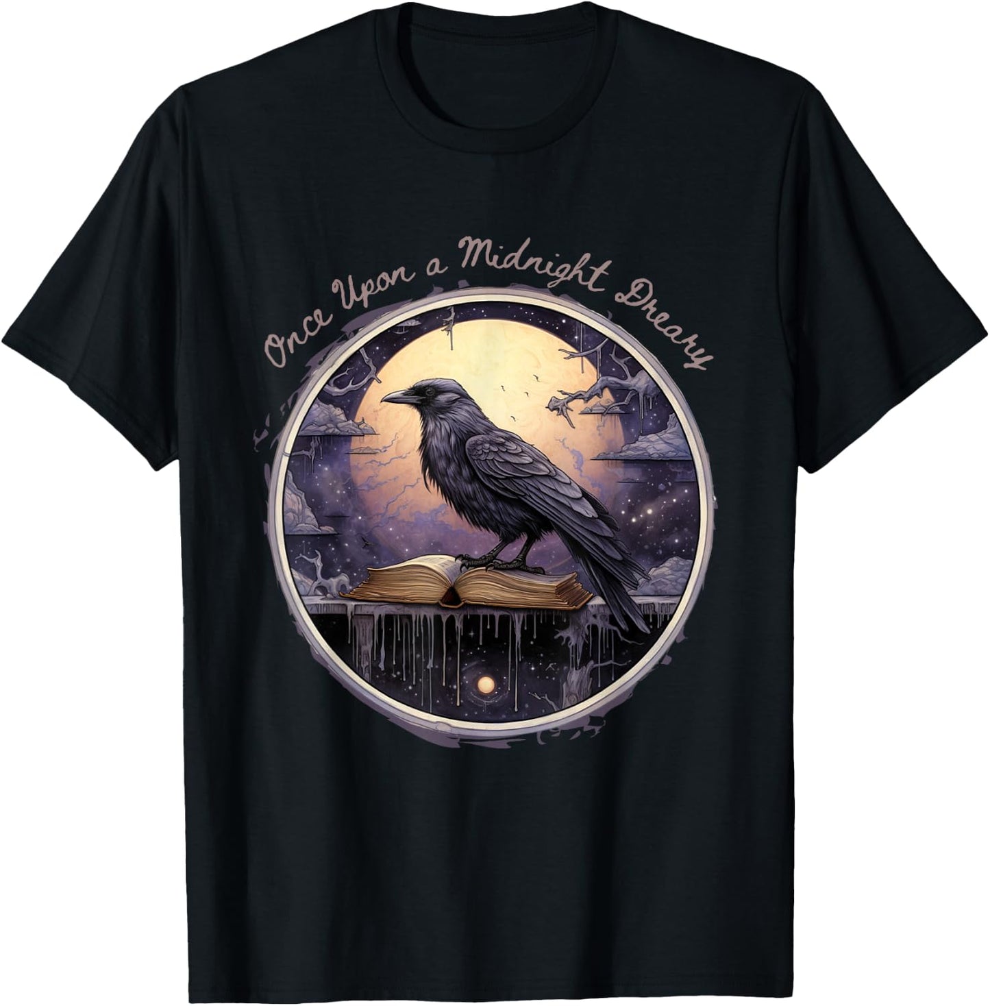 Fantasy Poe Raven: Midnight Rustless T-Shirt - T-Shirt | Black