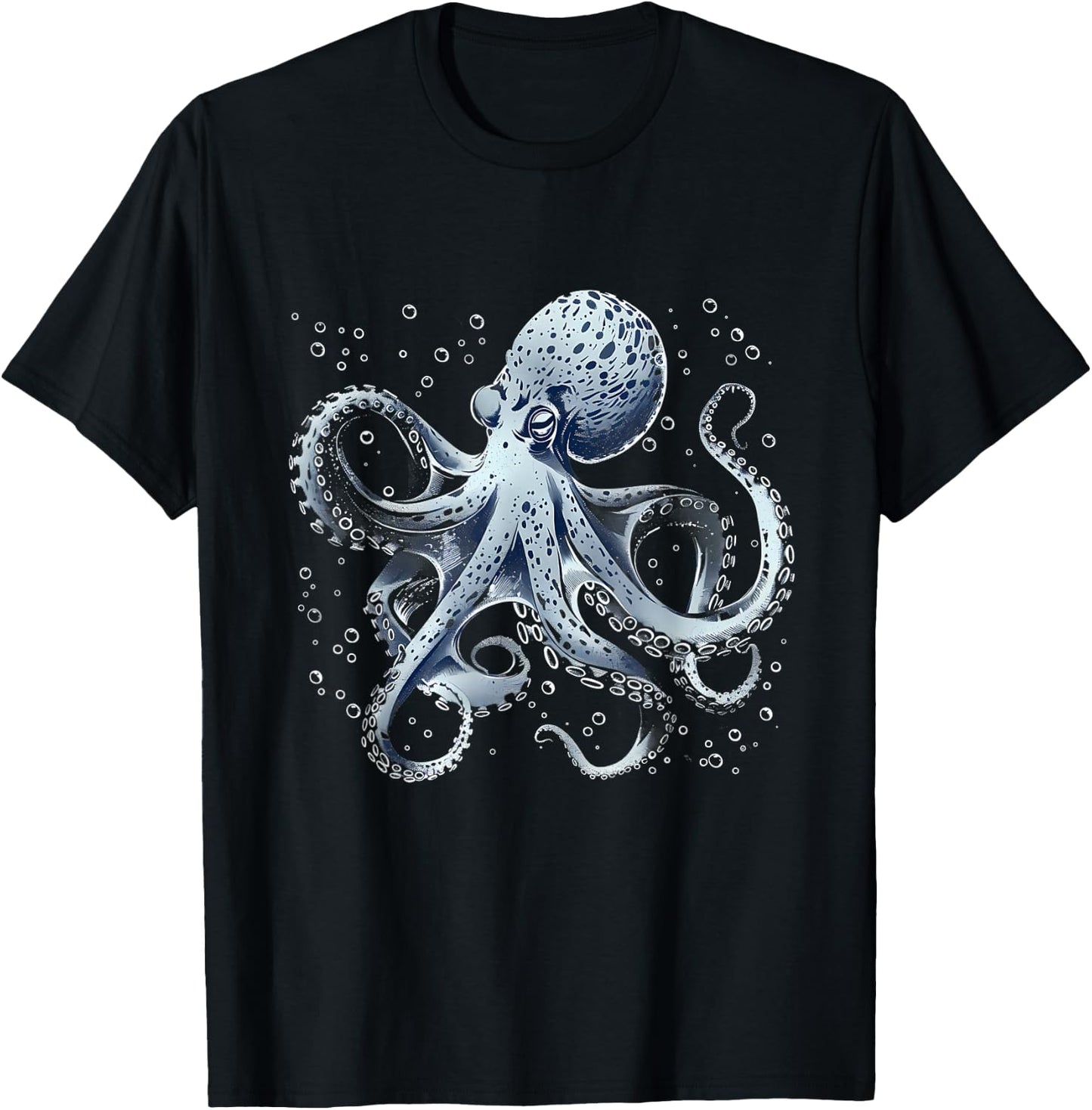 Octopus Ocean Sea Animal Lover Sea Ocean Octopus Motif T-Shirt - T-Shirt | Black
