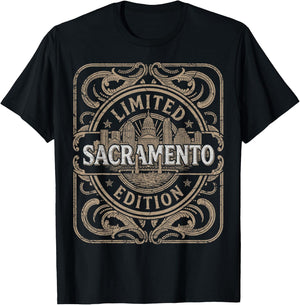 Sacramento Vintage Sacramento California T-Shirt - T-Shirt | Black