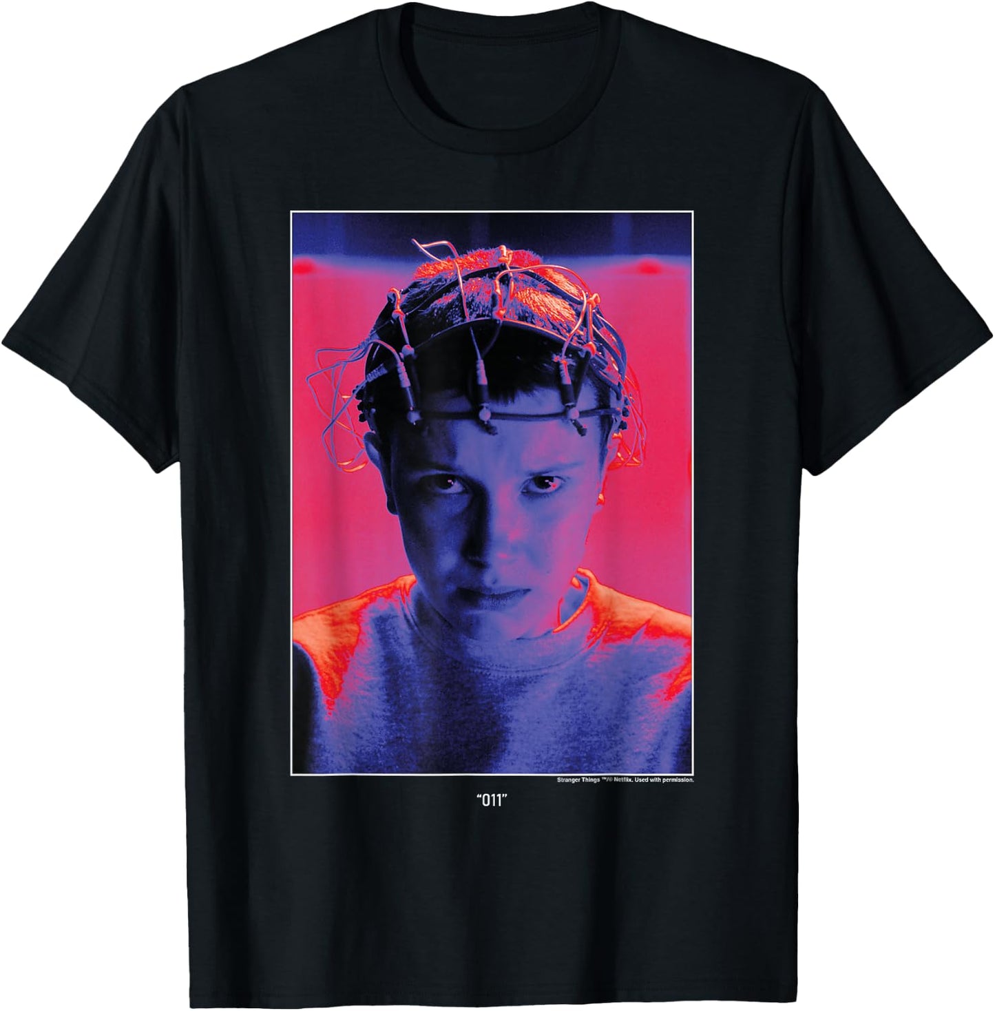 Stranger Things Eleven 011 Electrodes T-Shirt - T-Shirt | Black