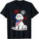 Maltese America's 250th Patriotic Fireworks Animal Lovers T-Shirt - T-Shirt | Black