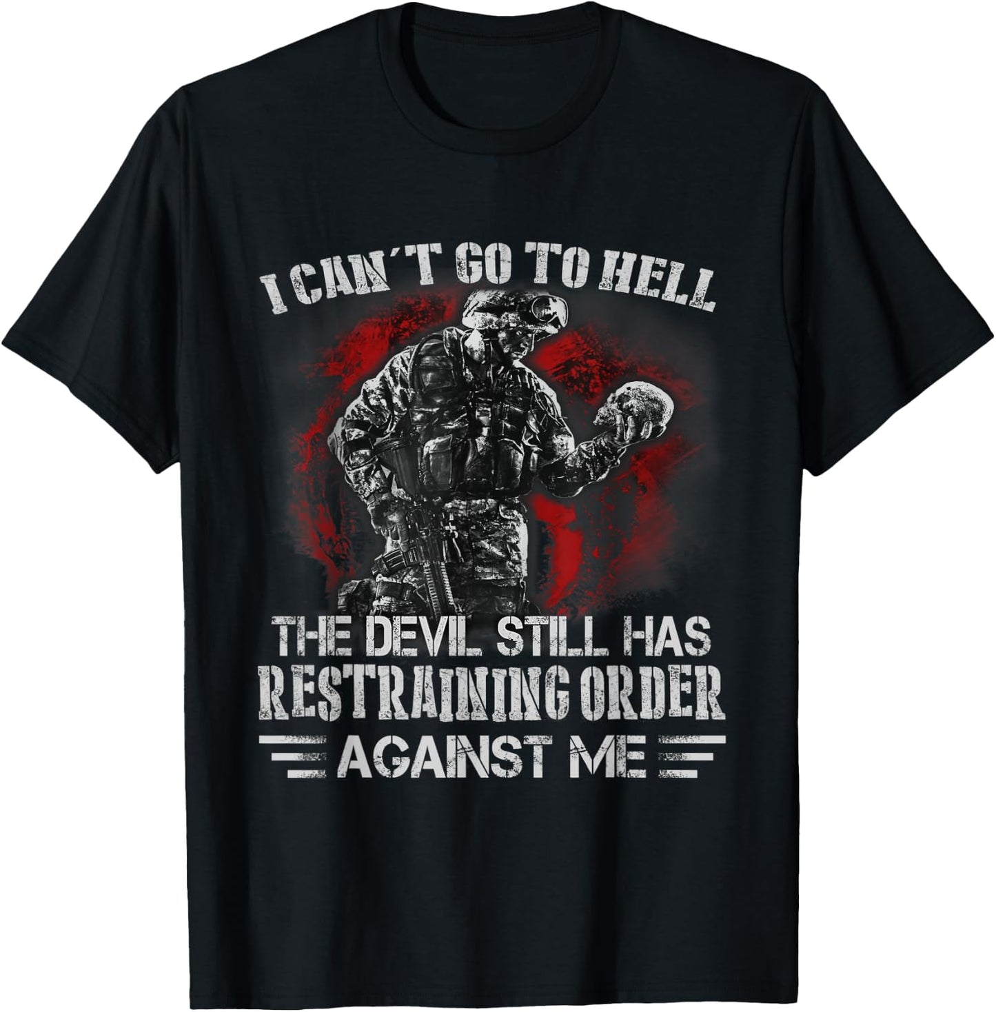 I can't go to the hell T-Shirt - T-Shirt | Black