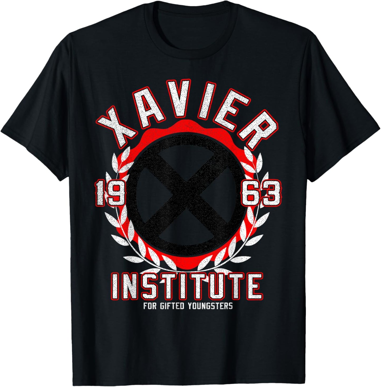 Marvel X-Men Xavier Institute Logo Vintage Graphic T-Shirt - T-Shirt | Black
