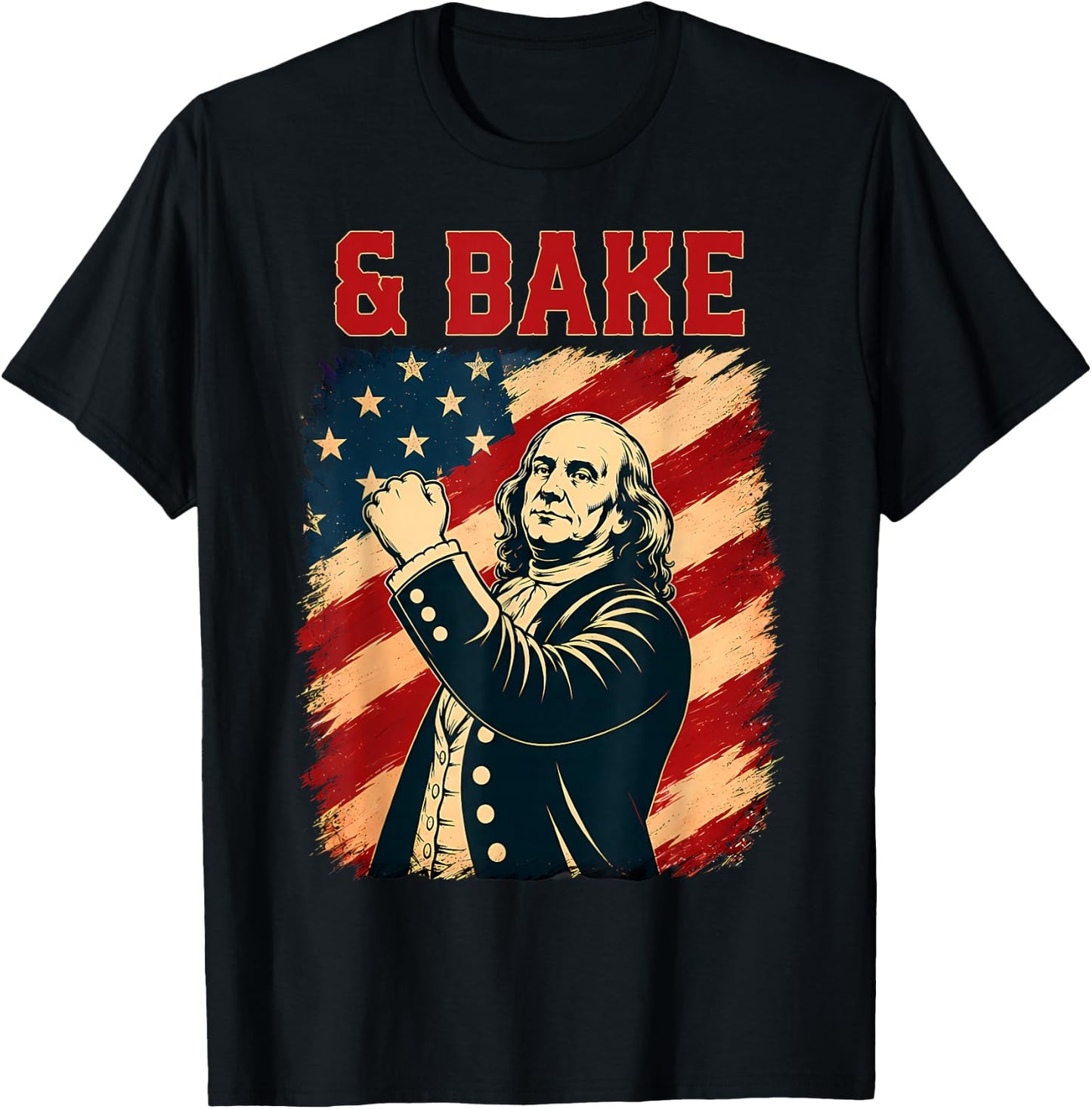 Funny Shake and Bake 4th of July Couple Matching T-Shirt - T-Shirt | Black