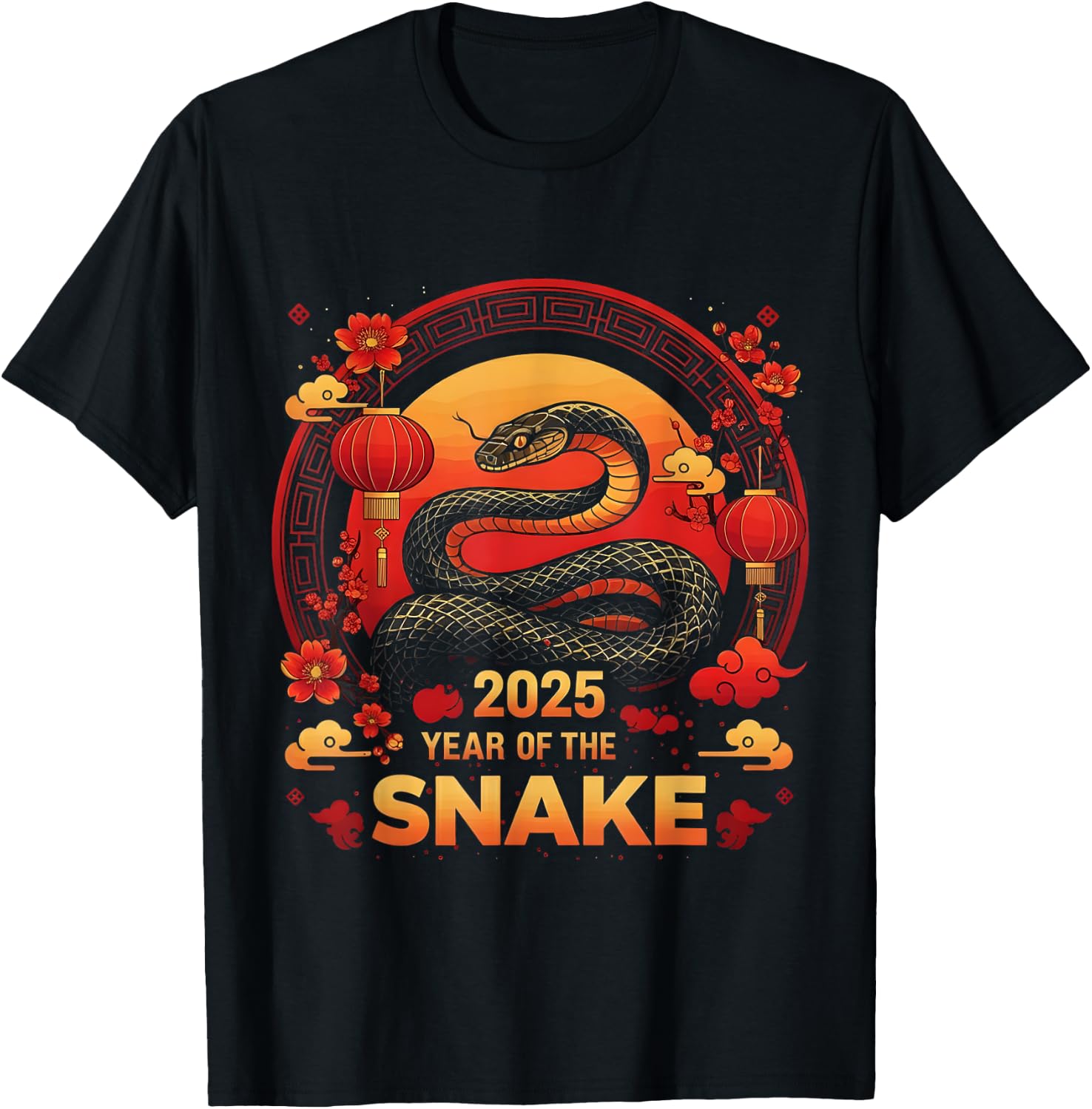 Year Of The Snake 2025 Lunar New Year Chinese New Year 2025 T-Shirt - T-Shirt | Black