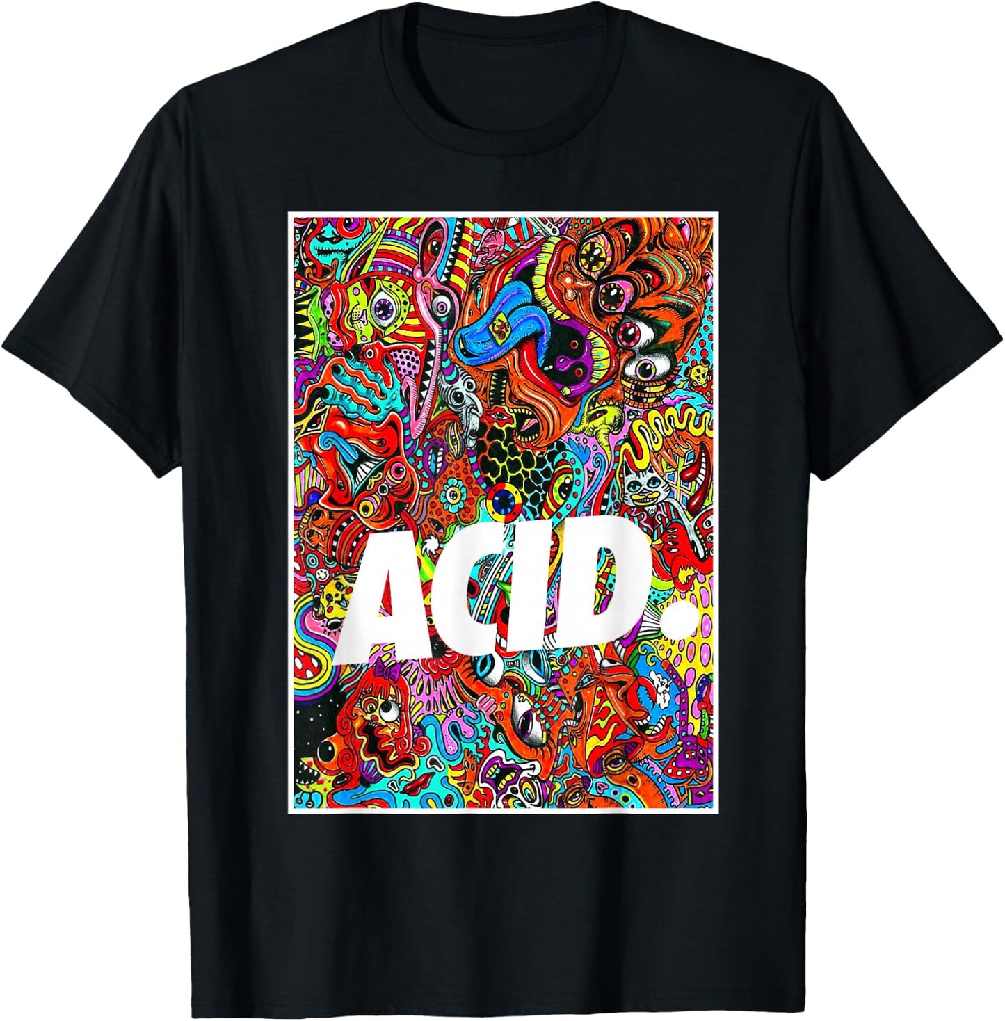 ACID | LSD , Goa, Trip, Rave, Festival, Techno , Black, S T-Shirt - T-Shirt | Black