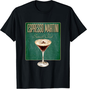 Espresso Martini Social Club | Kaffee Cocktail Cafe Bar Team T-Shirt - T-Shirt | Black