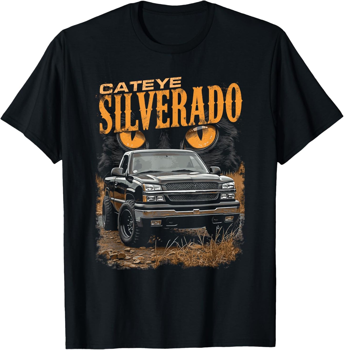 Silverado Cateye Truck 2003-2006 OBS Old Body Style T-Shirt - T-Shirt | Black