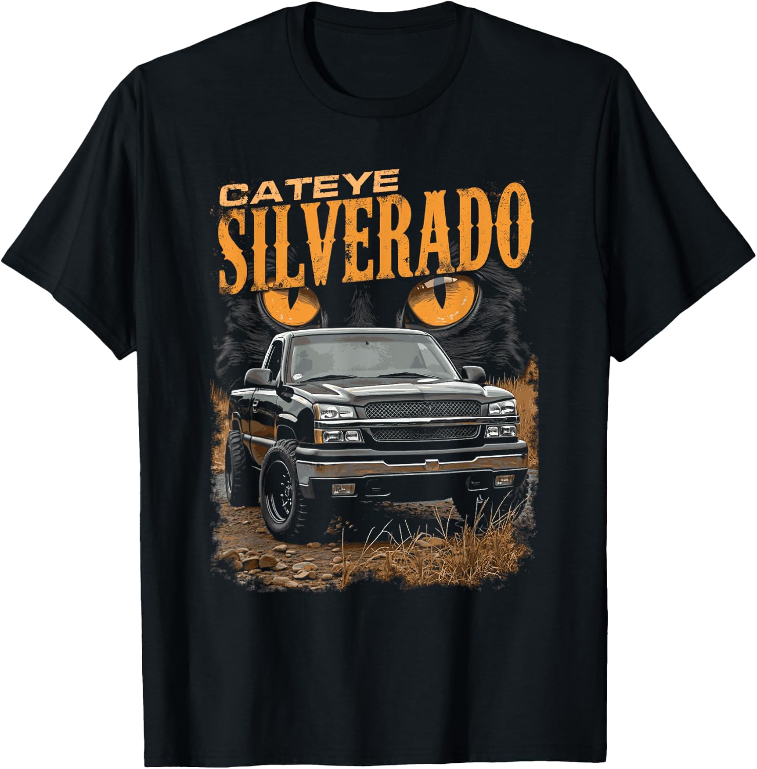 Silverado Cateye Truck 2003-2006 OBS Old Body Style T-Shirt - T-Shirt | Black