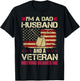 I'm a Dad, Husband and a Veteran. Nothing Scares me. T-Shirt - T-Shirt | Black