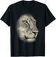 Lioness Face Close-up Perfect Artwork for Lion Fans T-Shirt - T-Shirt | Black