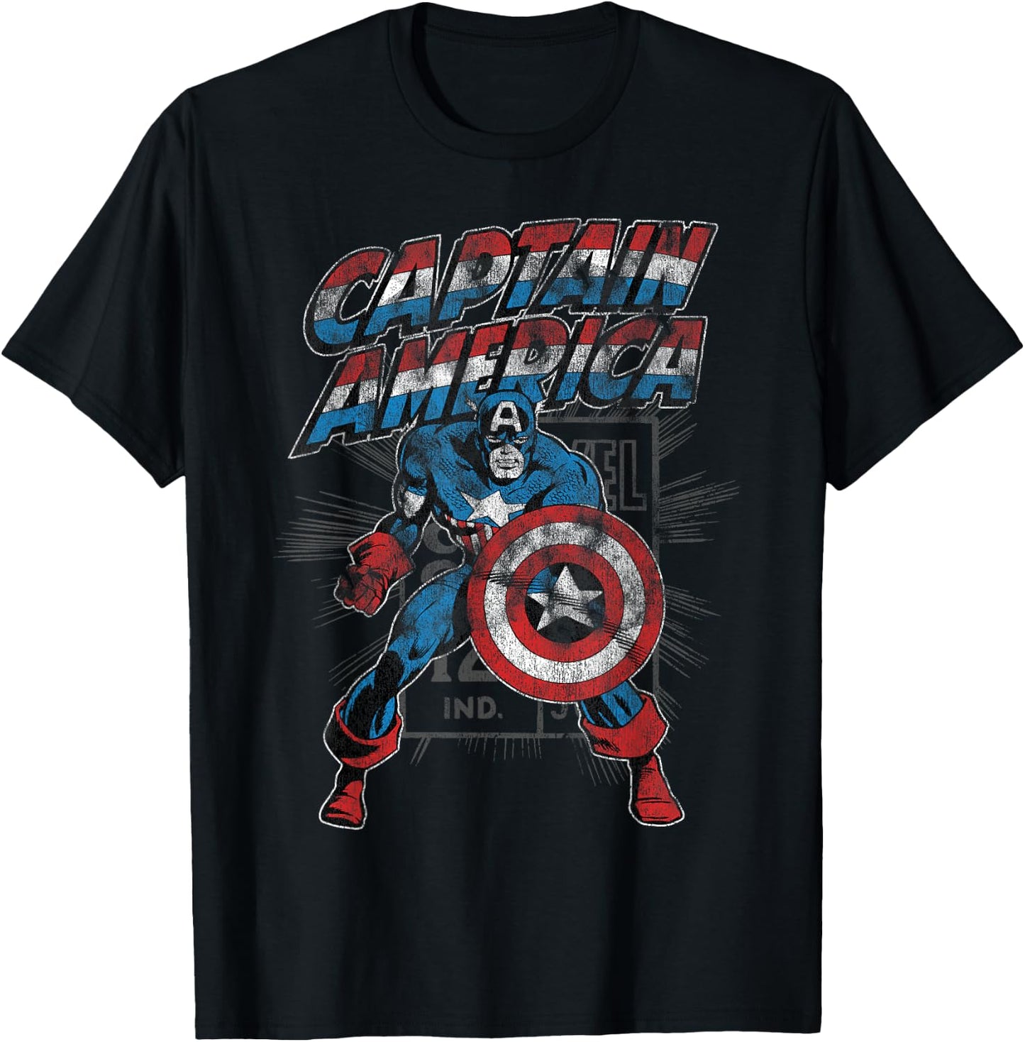 Marvel Captain America Retro T-Shirt - T-Shirt | Black