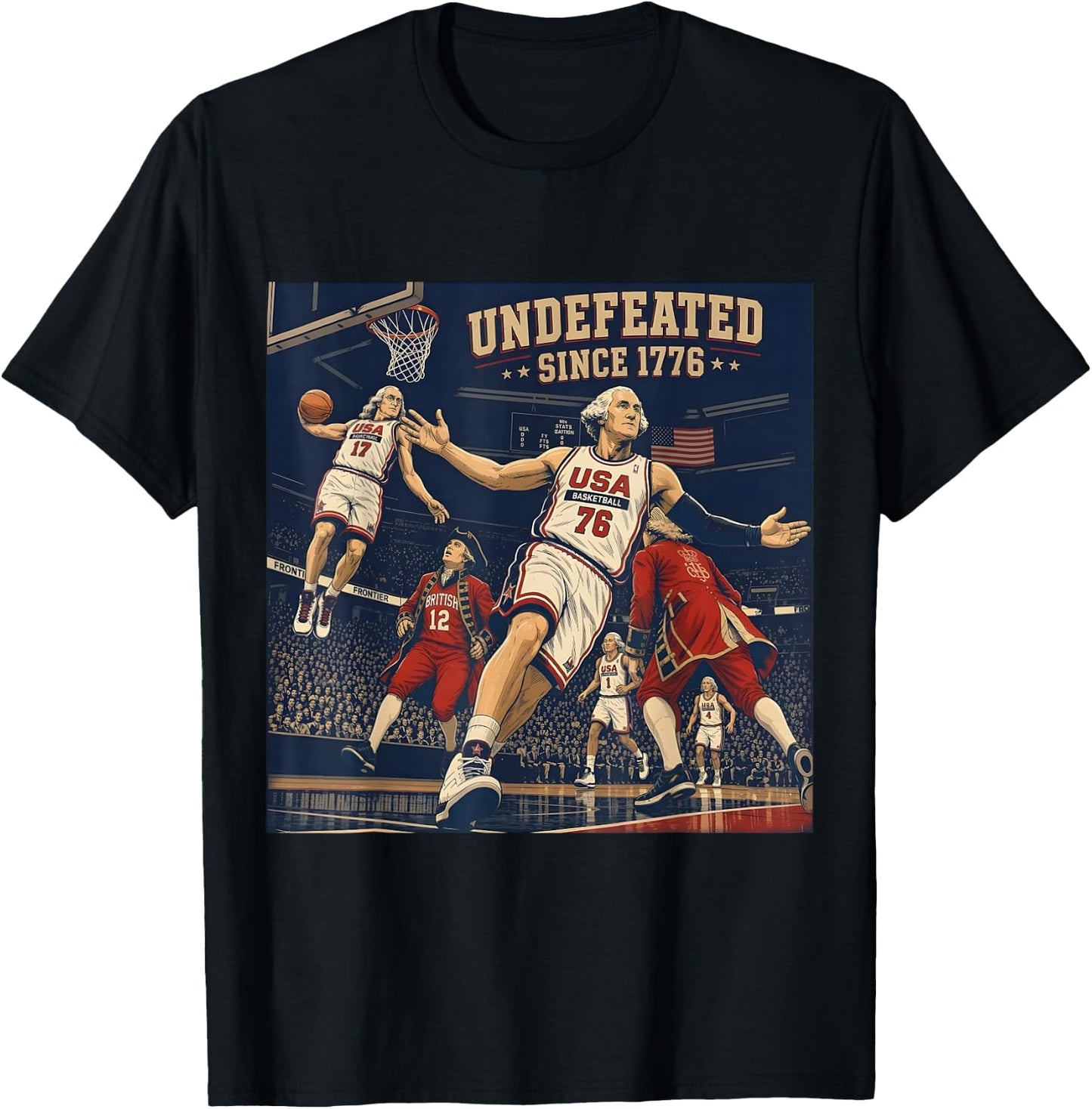 Undefeated Since 1776 America 4th of July Independence Day T-Shirt - T-Shirt | Black