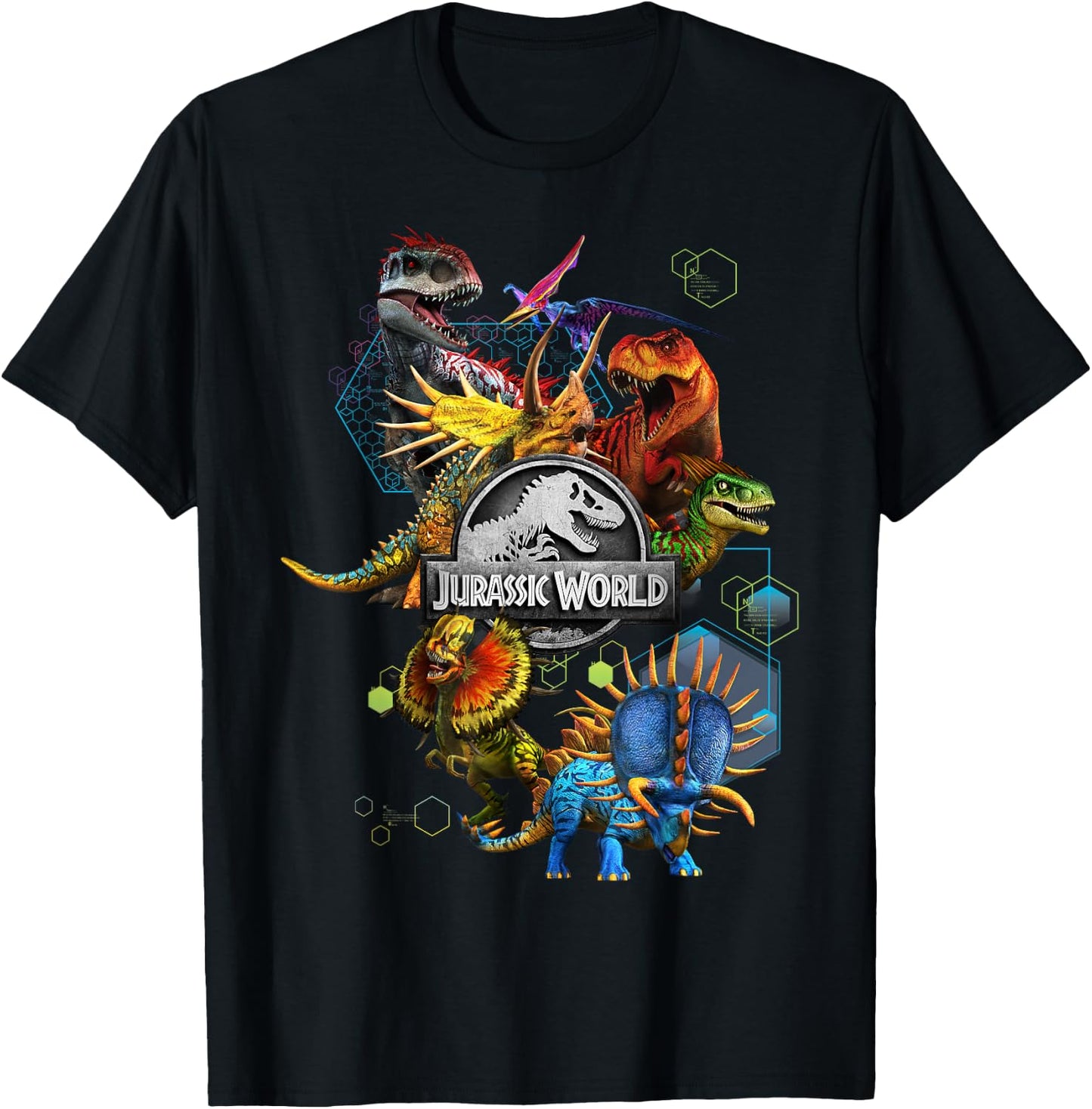 Jurassic World Genetic Dinosaur Mashup T-Shirt - T-Shirt | Black
