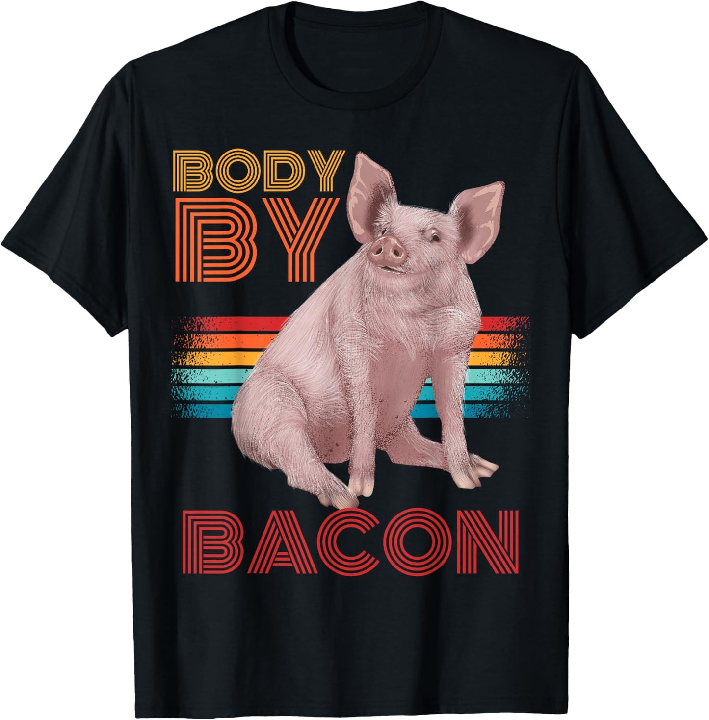Body By Bacon Low Carb Diet Ketosis Ketogenic Diet T-Shirt - T-Shirt | Black