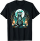 Cool Otter Skeleton Halloween Christmas Birthday T-Shirt - T-Shirt | Black
