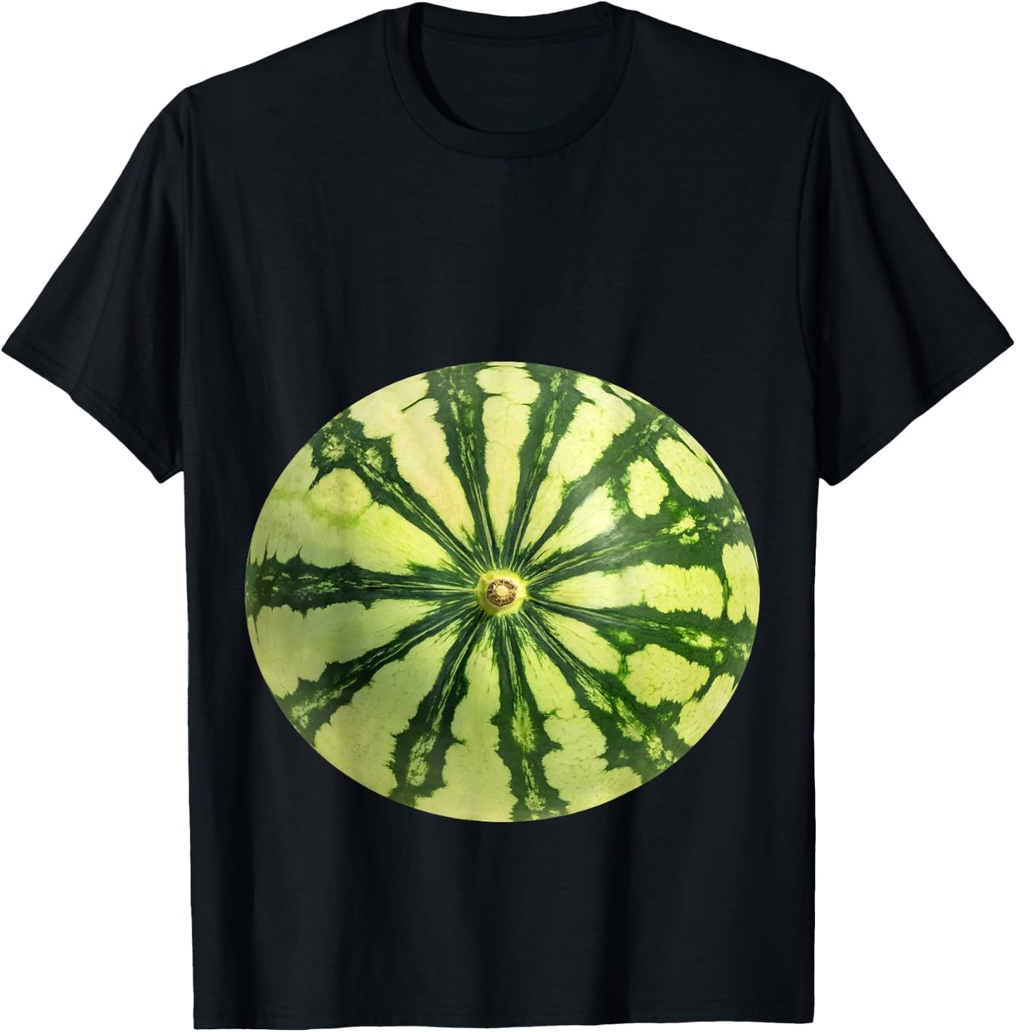 Funny Big Belly Watermelon T-Shirt - T-Shirt | Black