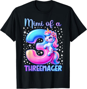 Mimi Of A Threenager T-Shirt - T-Shirt | Black