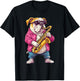 Cute English Bulldog Dog Playing Saxophone Musician Music T-Shirt - T-Shirt | Black