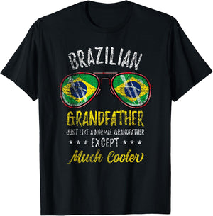 Brazilian Grandfather Sunglasses Brazilian Family Vintage T-Shirt - T-Shirt | Black