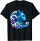 Blue Cat Wave For kamala 47 Funny Cat Ladies Harris 2024 T-Shirt - T-Shirt | Black