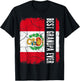 Best Peruvian Grandpa Ever Peru Grandpa Father's Day Gift T-Shirt - T-Shirt | Black